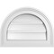 Ekena Millwork Round Top Surface Mount PVC Gable Vent: Functional, w/ 2"W x 1-1/2"P Brickmould Frame, 16"W x 12"H GVPRT16X1202SF - alternate 1